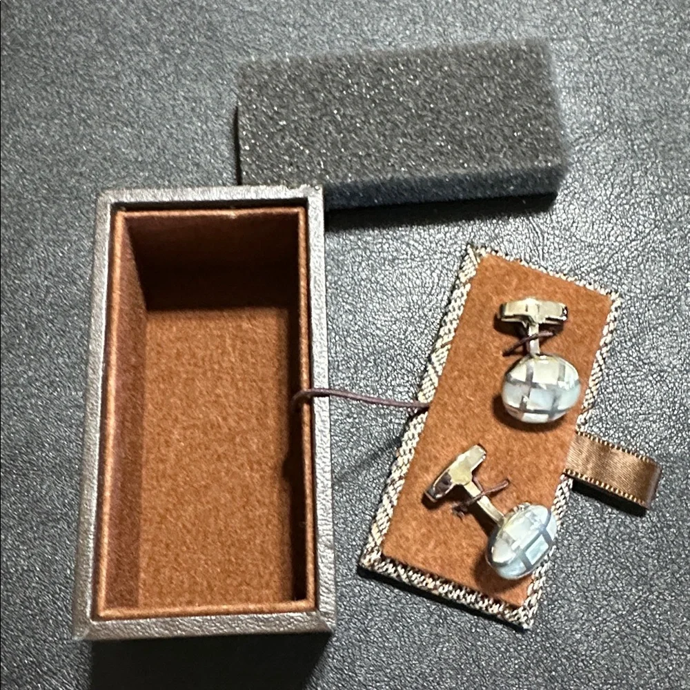 Joseph Abboud Checkered Mother Of Pearl Cufflinks
